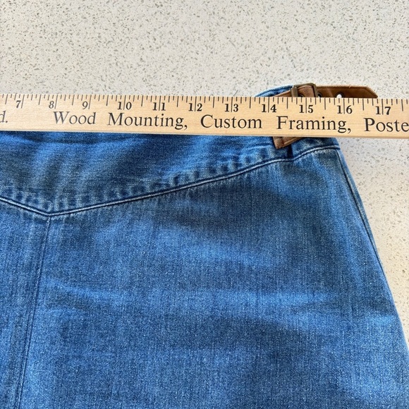 VTG Talbots Denim Jean Skirt A Line Midi Western 100% Cotton Size 10 P Modest - Picture 10 of 14